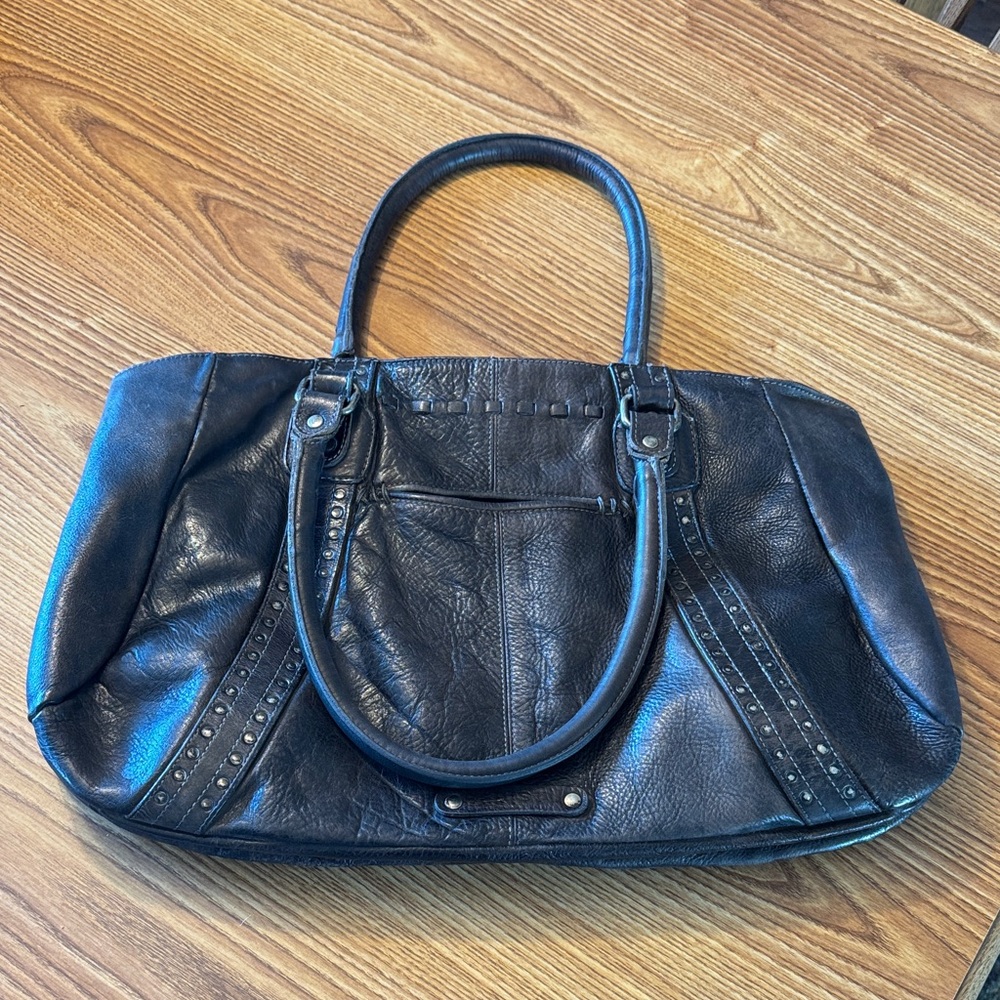 Bed Stu Geraldin black leather bag